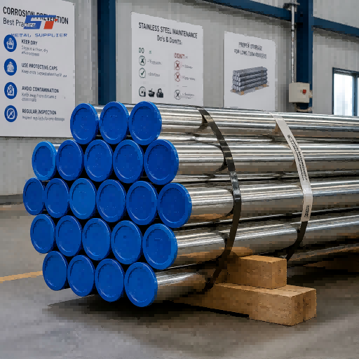 Cómo prevenir la corrosión en tuberías de acero inoxidable durante el almacenamiento, la fabricación y la instalación.