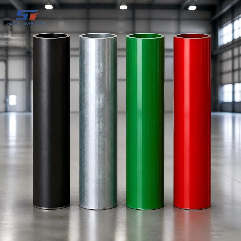 Recubrimientos para tuberías de acero al carbono: Comparación de opciones negras, galvanizadas, con recubrimiento epoxi y pintadas.